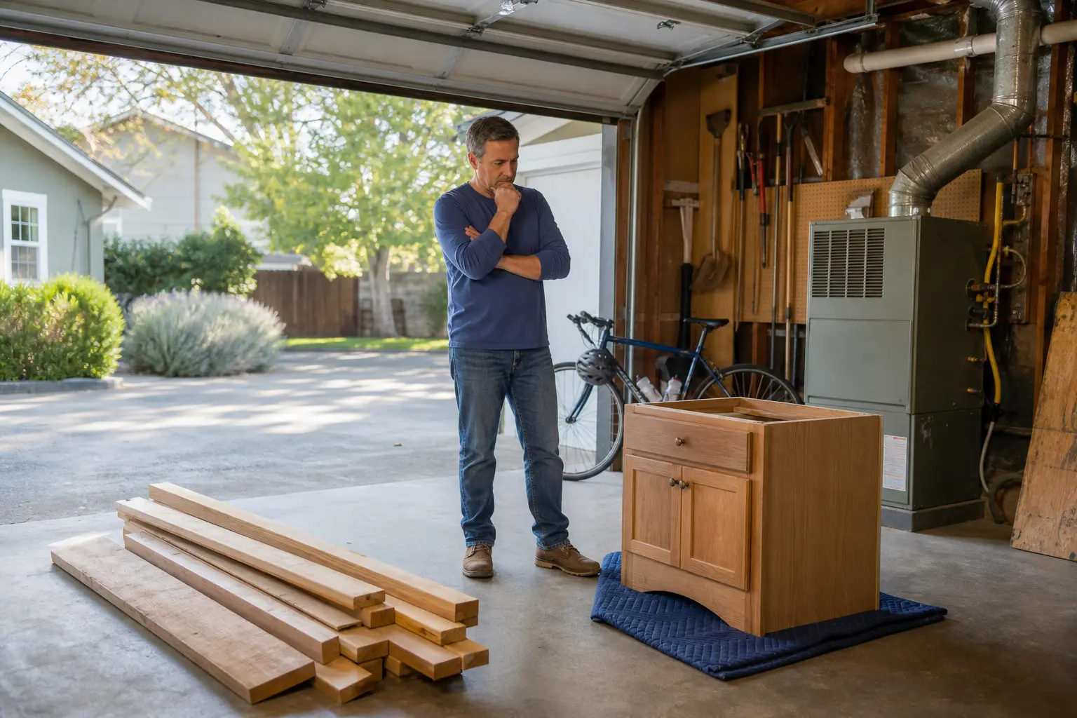 A homeowner considering competing home projects