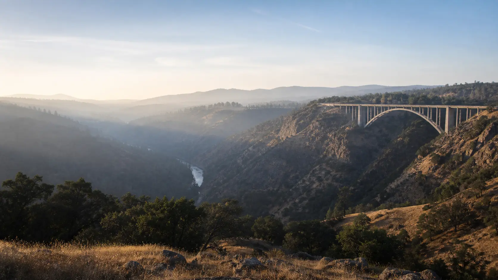 American River canyon-inspired editorial landscape