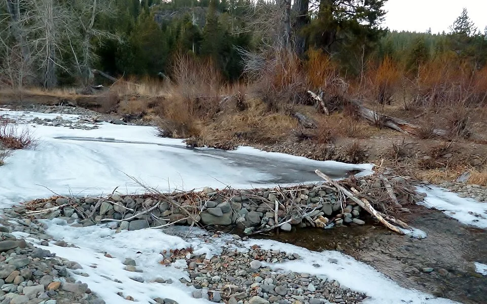 Bear Creek in Alpine Meadows in winter.