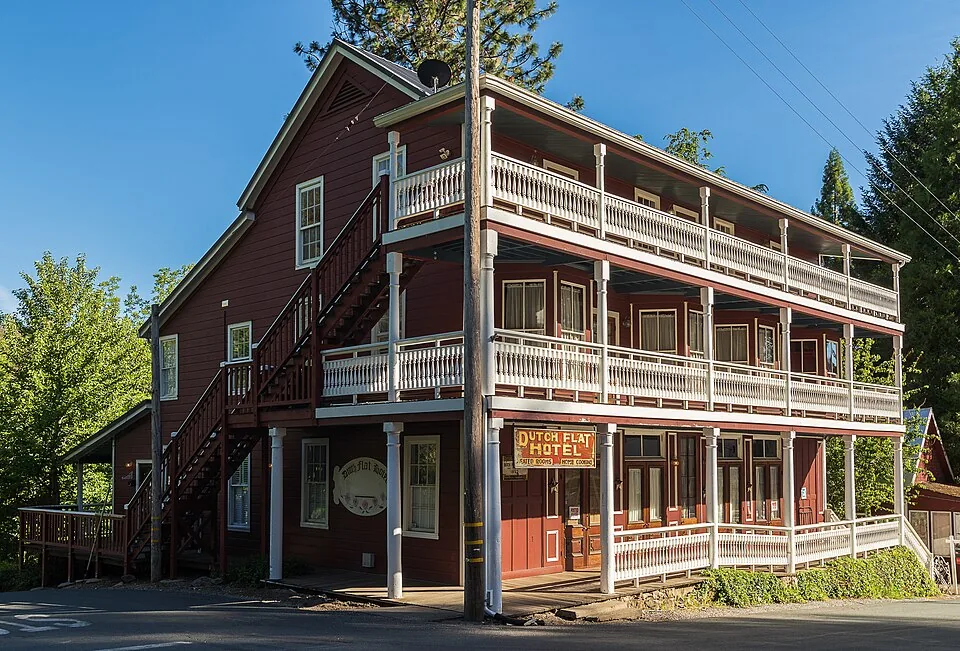 The historic Dutch Flat Hotel.