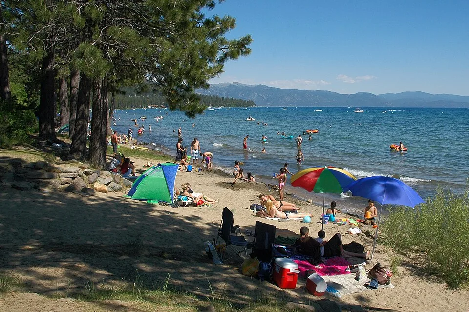 North Tahoe Beach in Tahoe Vista.